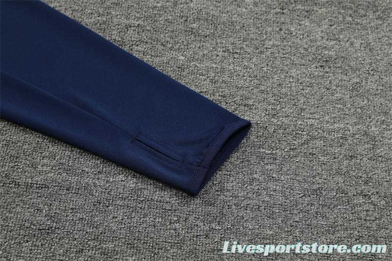 24/25 Arsenal Blue/Navy Half Zipper Jacket+Long Pants