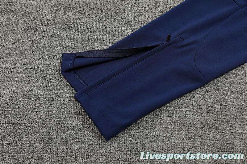 24/25 Arsenal Blue/Navy Half Zipper Jacket+Long Pants