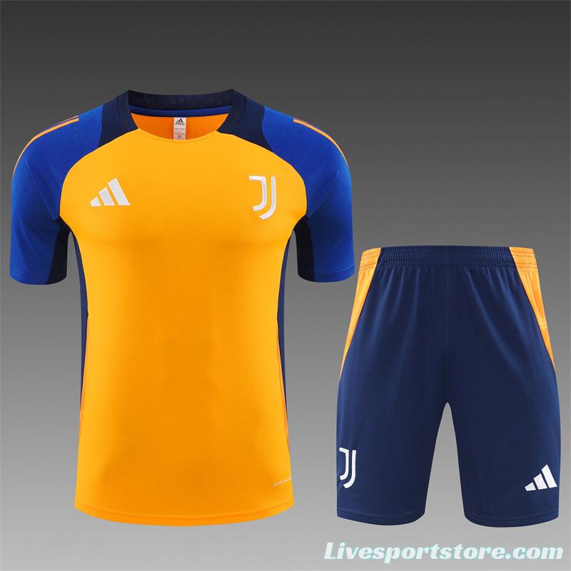 24/25 Juventus Orange/Navy Short Sleeve Jersey+Shorts