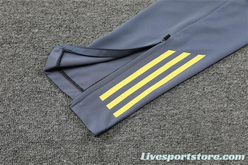 24/25 Juventus Yellow Half Zipper Jacket+Long Pants