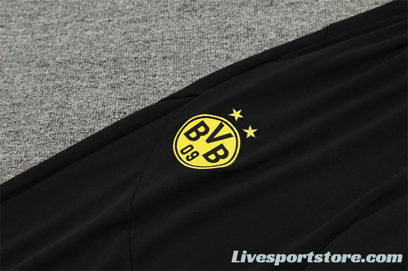 24/25 Borussia Dortmund Yellow/Black  Half Zipper Jacket+Long Pants