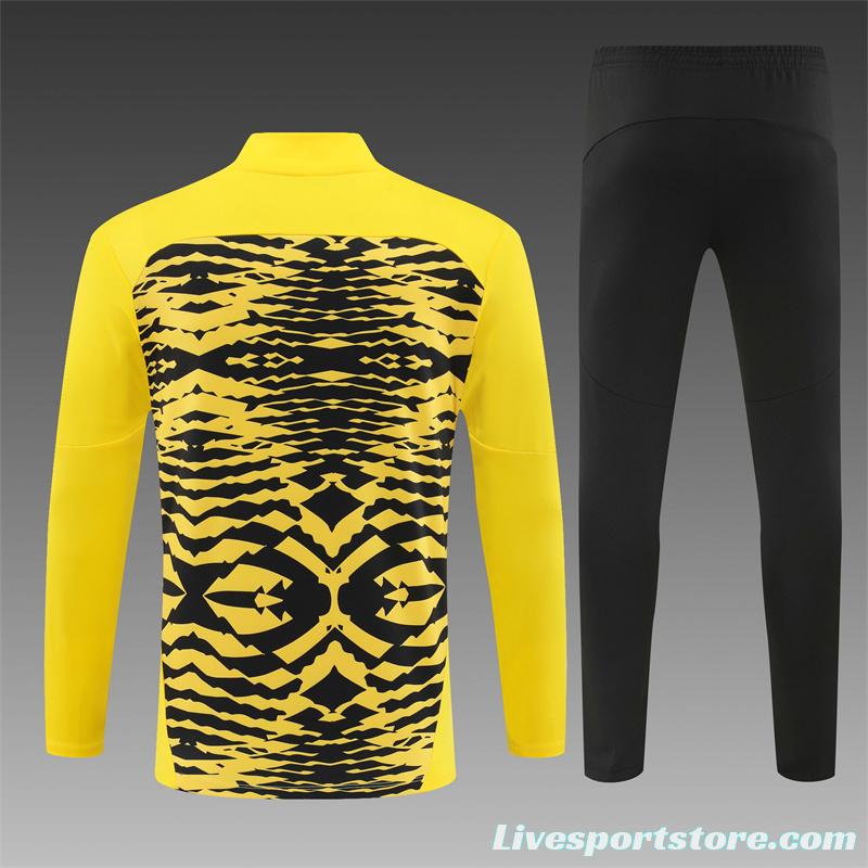 24/25 Borussia Dortmund Yellow/Black  Half Zipper Jacket+Long Pants