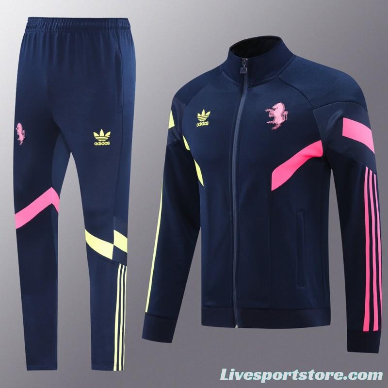 24/25 Juventus Navy Full Zipper Jacket +Long Pants