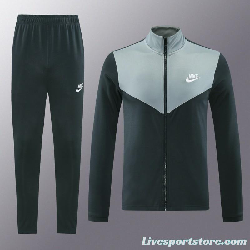 2024 NIKE Black/Grey Full Zipper Jacket +Long Pants