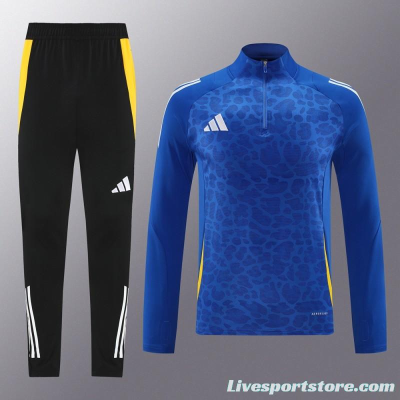 2024 Adidas Blue Half Zipper Jacket+Long Pants