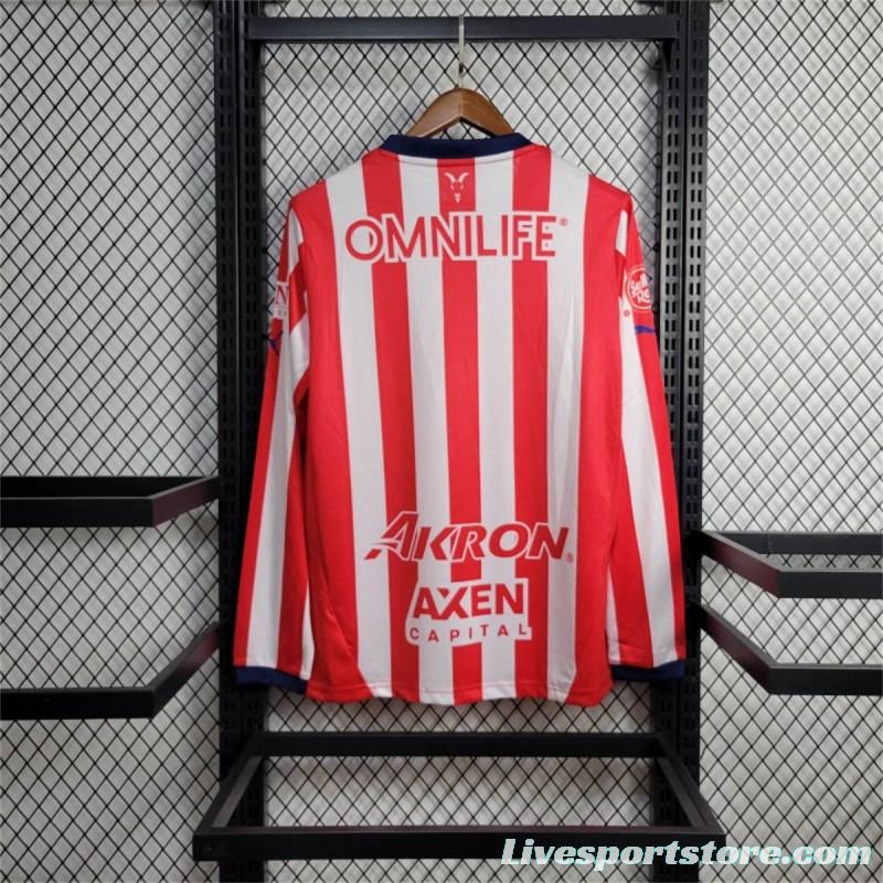 24/25 Chivas Guadalajara Home Long Sleeve Jersey