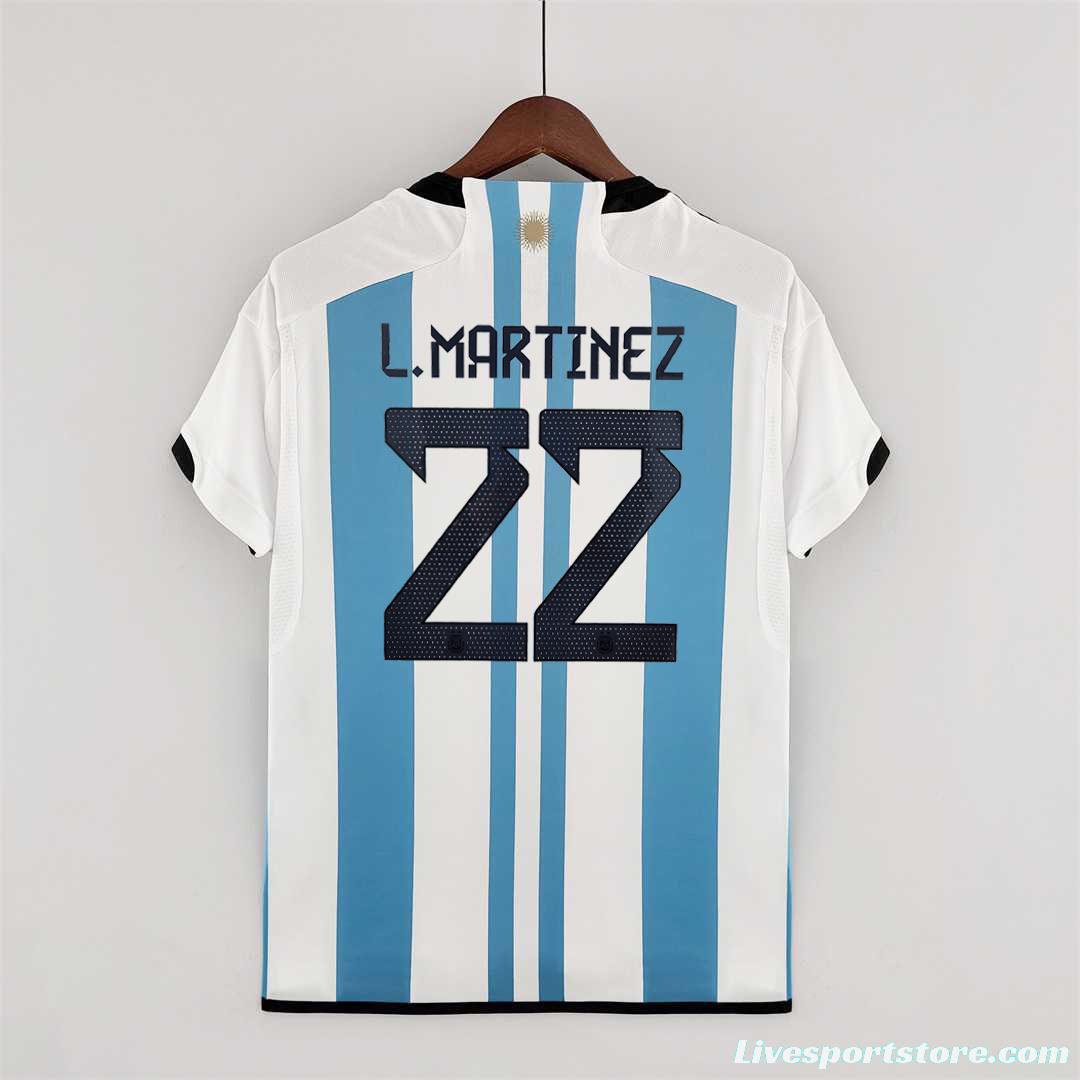 2022 Argentina Home Soccer Jersey