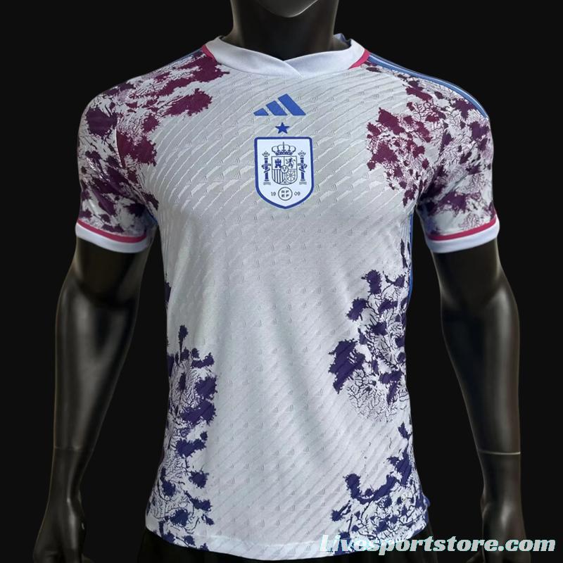 Player Version 2023 Spain Away White Jersey