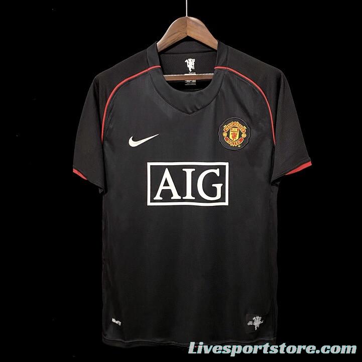 Retro 07/08 Manchester United Away Black Jersey