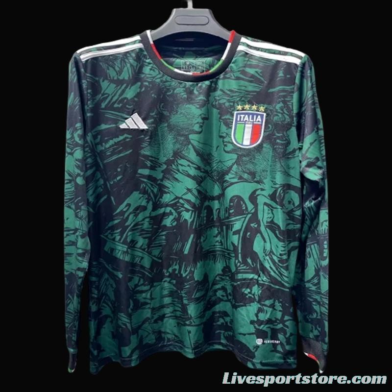 2023 Italy Special Edition Green Long Sleeve Jersey