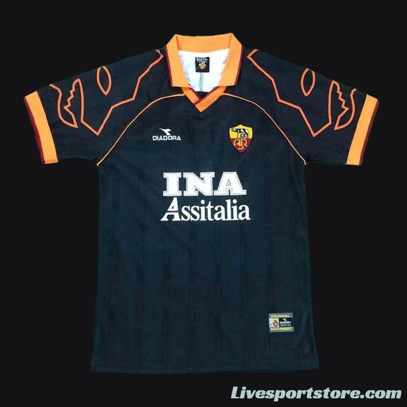 Retro 99/00 AS Roma Away Black Jersey