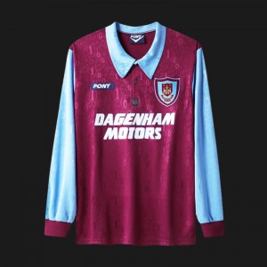 Retro 95/97 West Ham United Long Sleeve Home Jersey