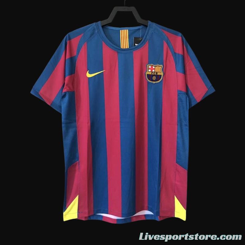 Retro 05/06 Barcelona Home League Version Soccer Jersey