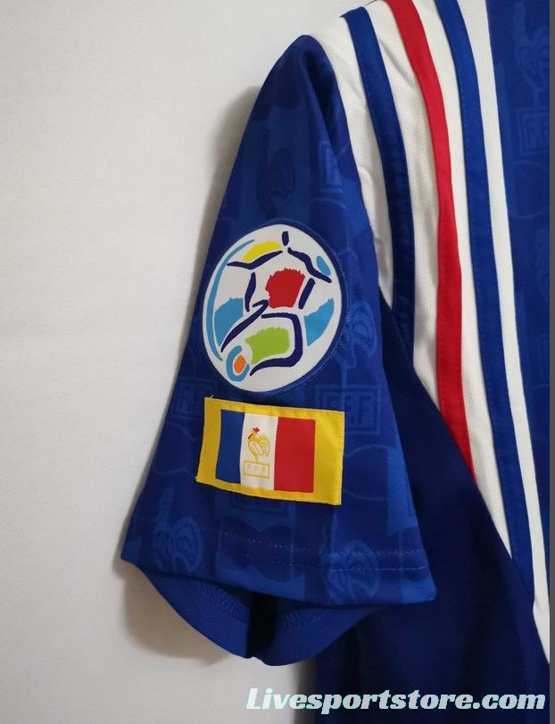 Retro 1996 France Home Jersey With EURO 1996 Patch