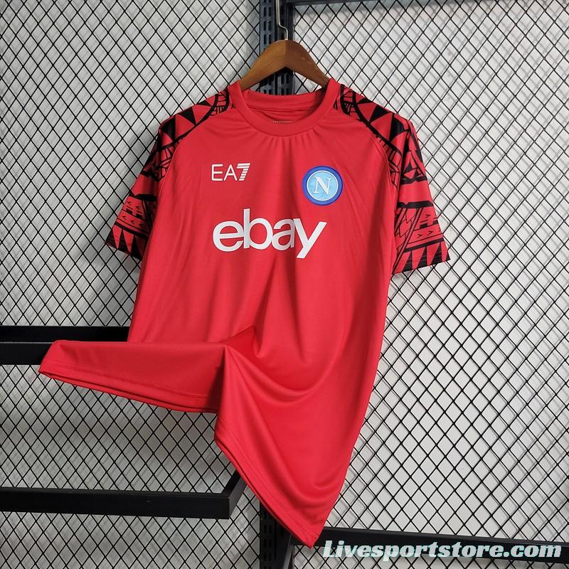 23/24 Napoli Red pre-Match Jersey