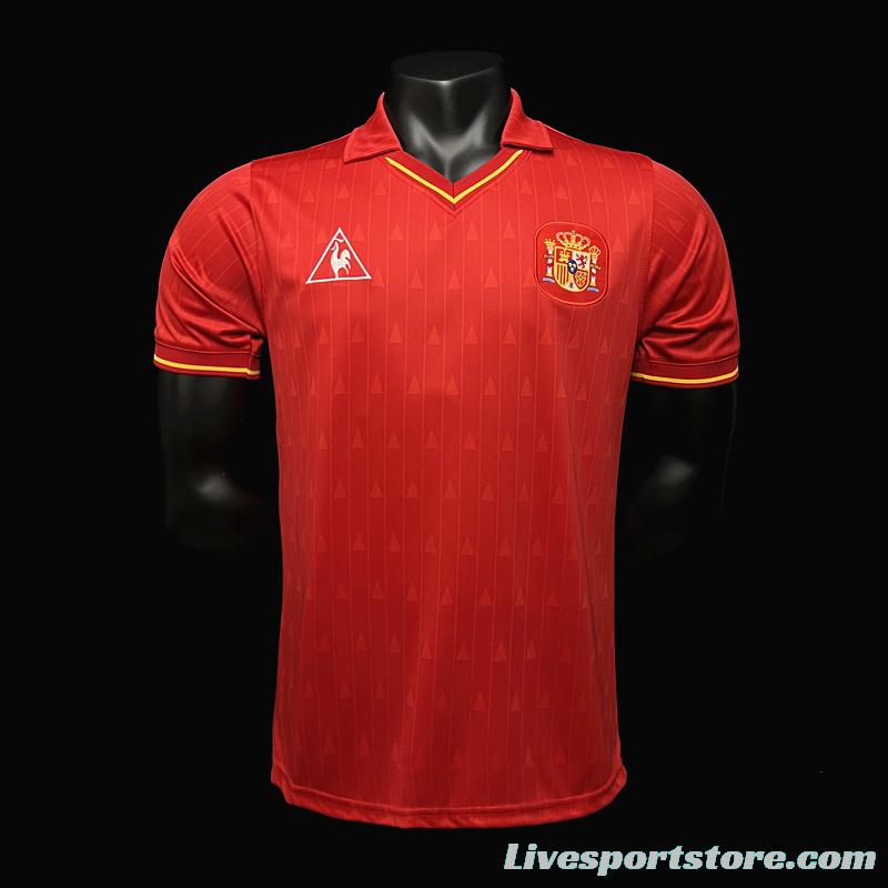 Retro 1988-91 Spain Home  Jersey