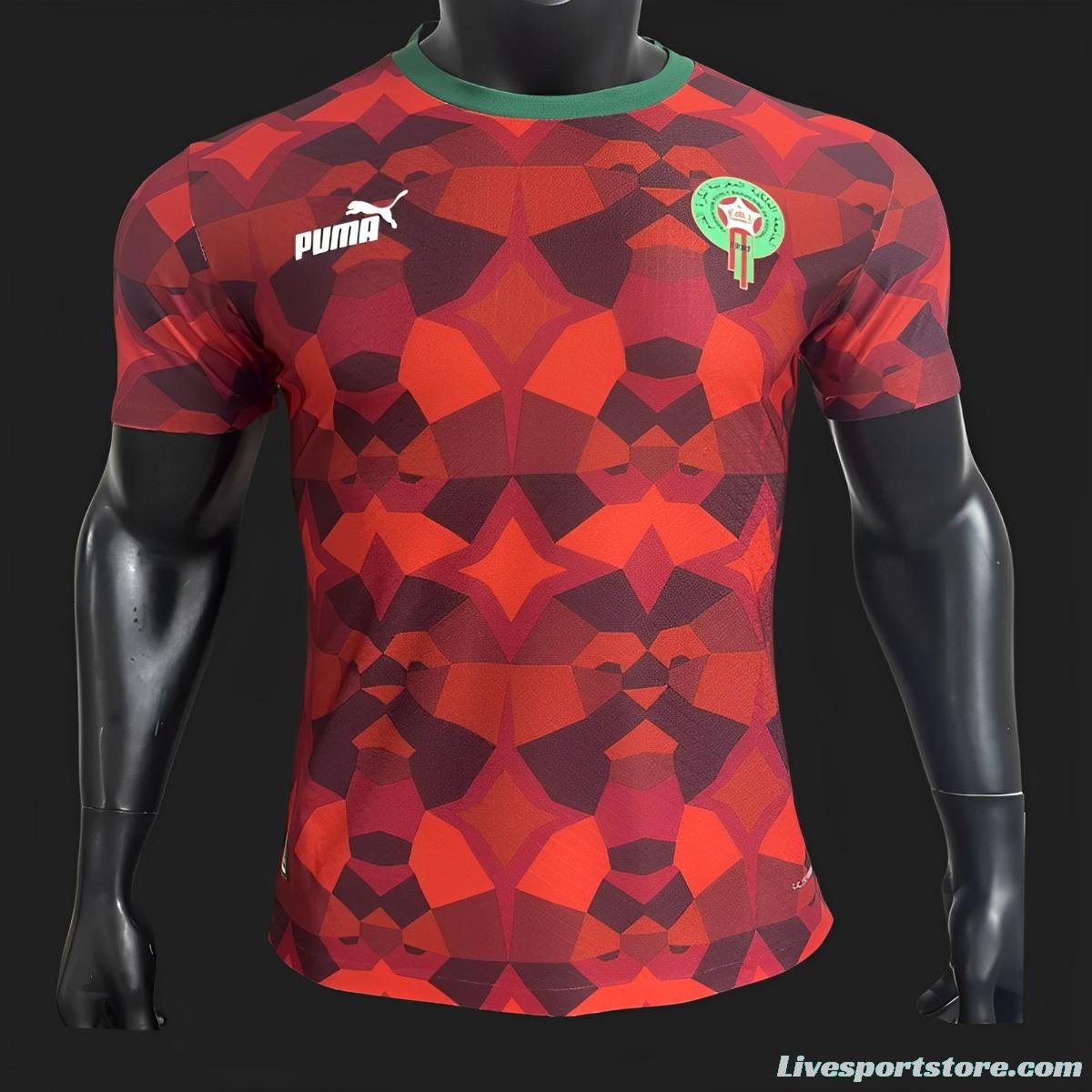 Player Version 2023 Morocco Home Jersey