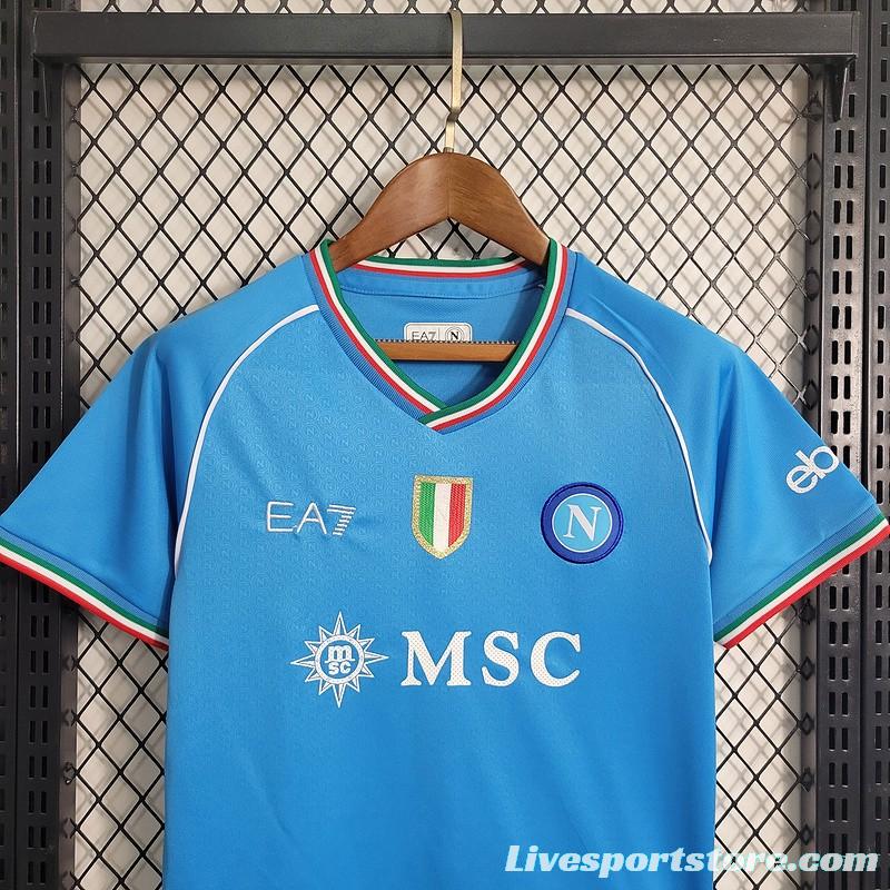 23/24 Kids Napoli Home Jersey