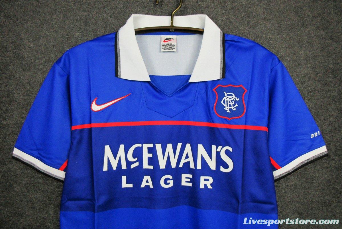 Retro 97/99 Glasgow Rangers Home Jersey