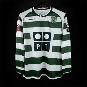 Retro 01/03 Sporting Lisbon Home Long Sleeve Jersey