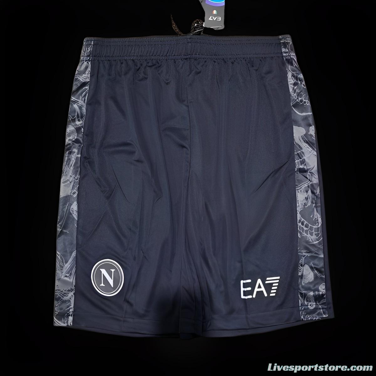 23/24 Napoli Halloween Black Shorts