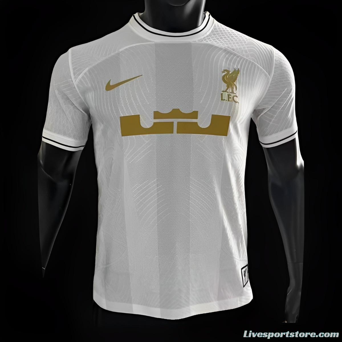 Player Version 23/24 Liverpool x Lebron White Jersey