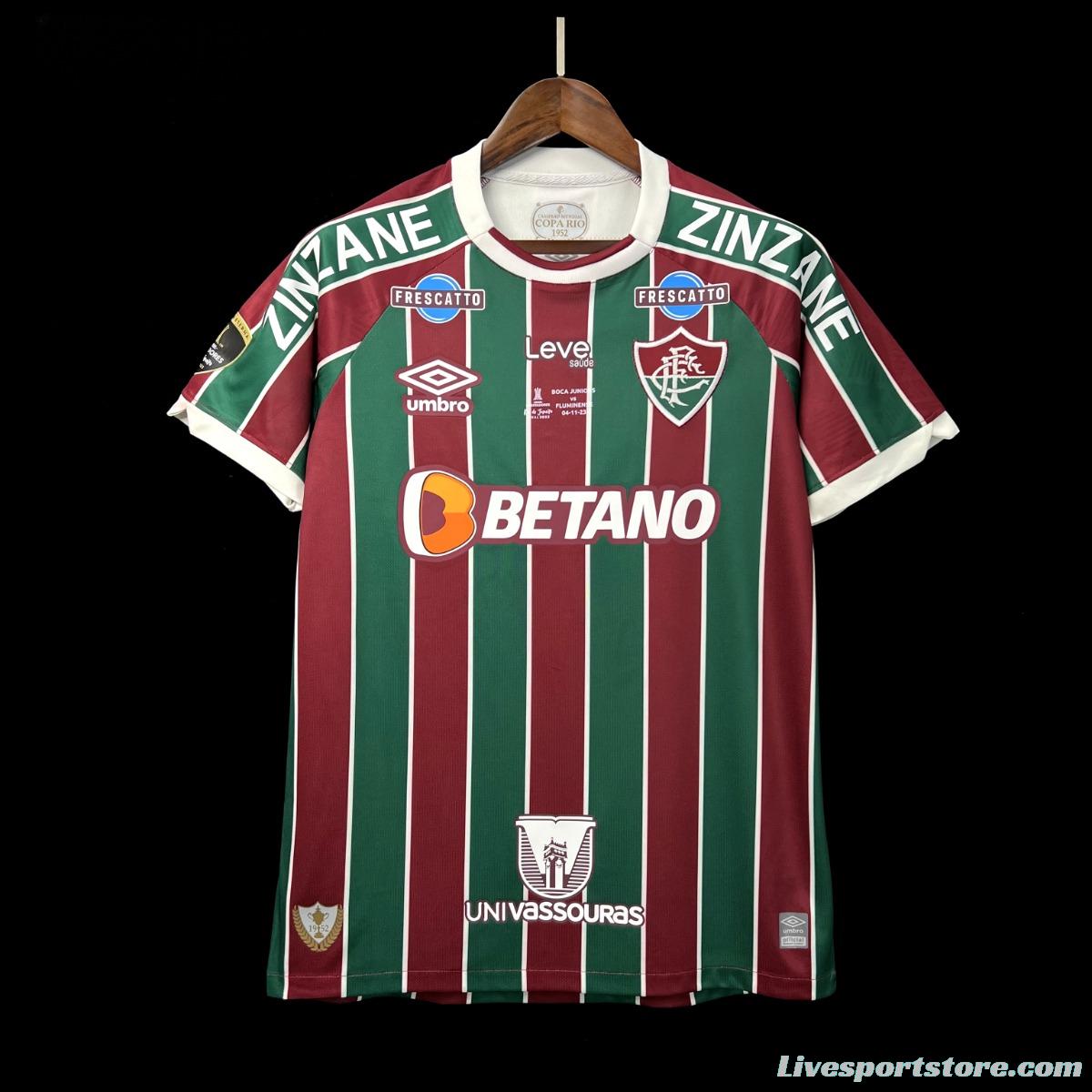 23/24 Fluminense Home Final Match Jersey With All Sponsors And Patch