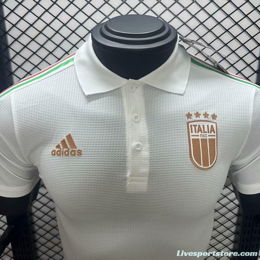 Player Version 2023 Italy White POLO Jersey