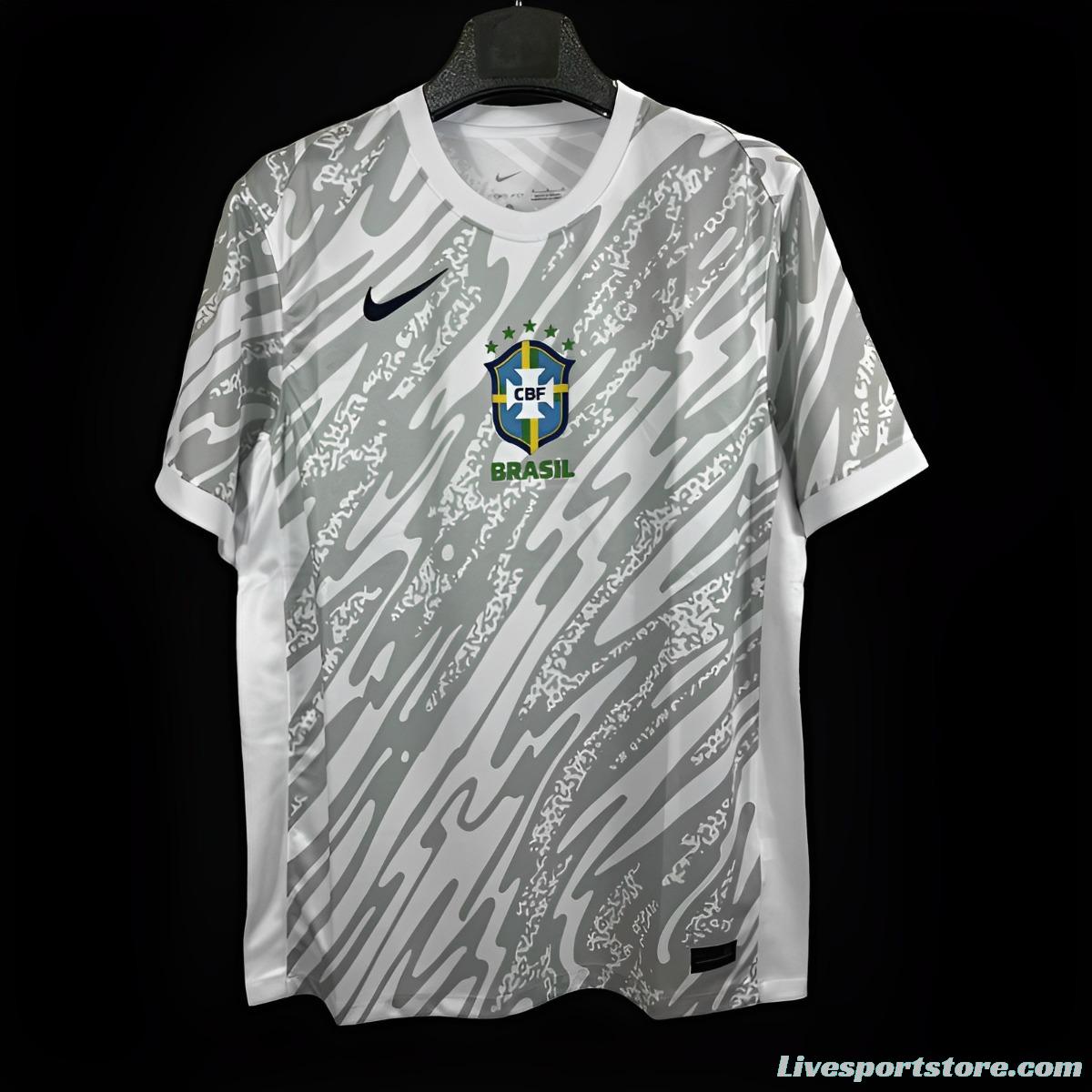 2023 Brazil Grey Goalkeeper Jersey