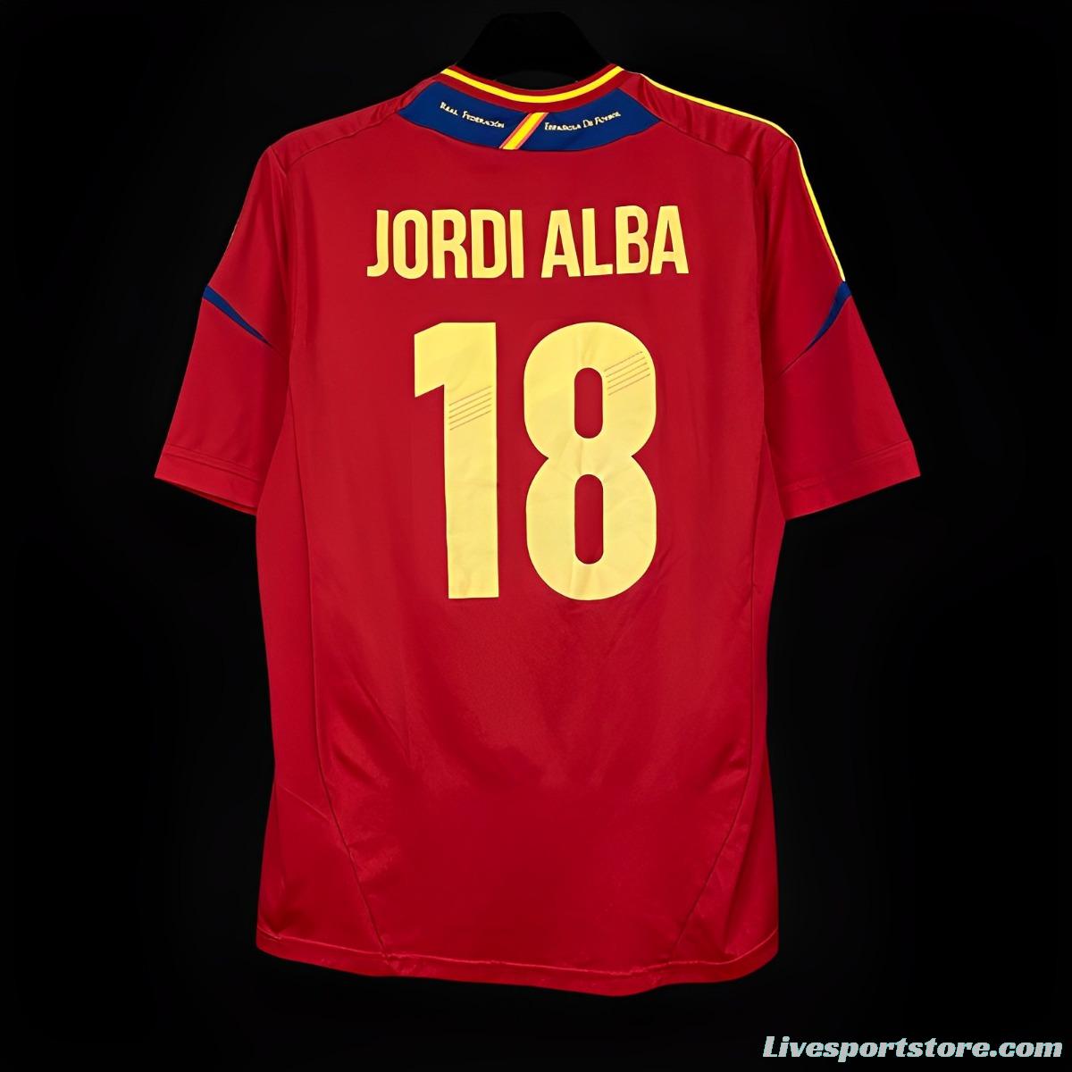 Retro 2012 Spain Home Jersey