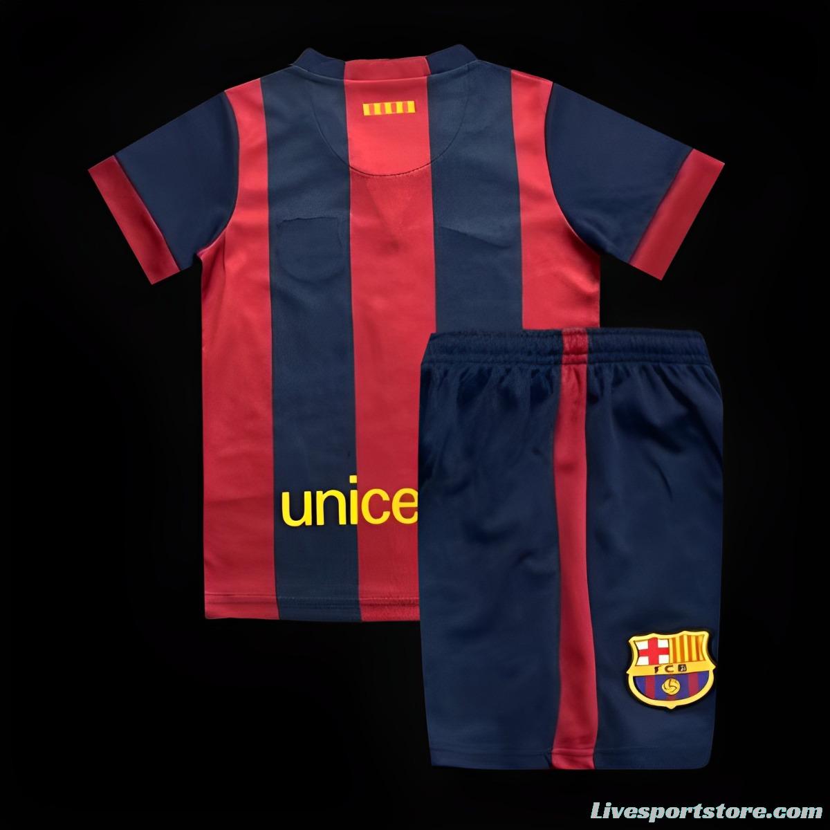 Retro 14/15 Kids Barcelona Home Jersey