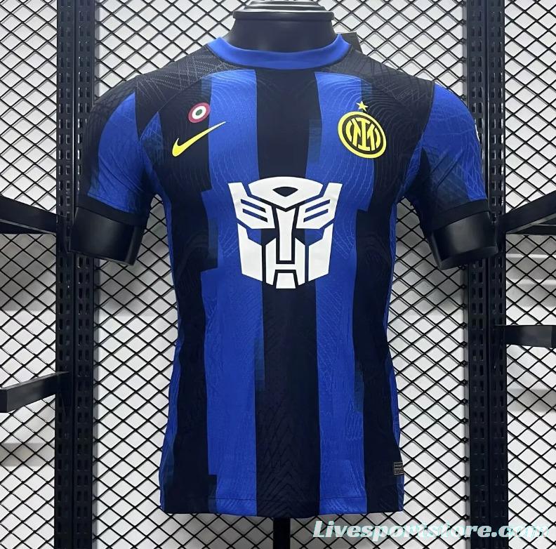 Player Version 23/24 Inter Milan x Transformers Home Special Jersey