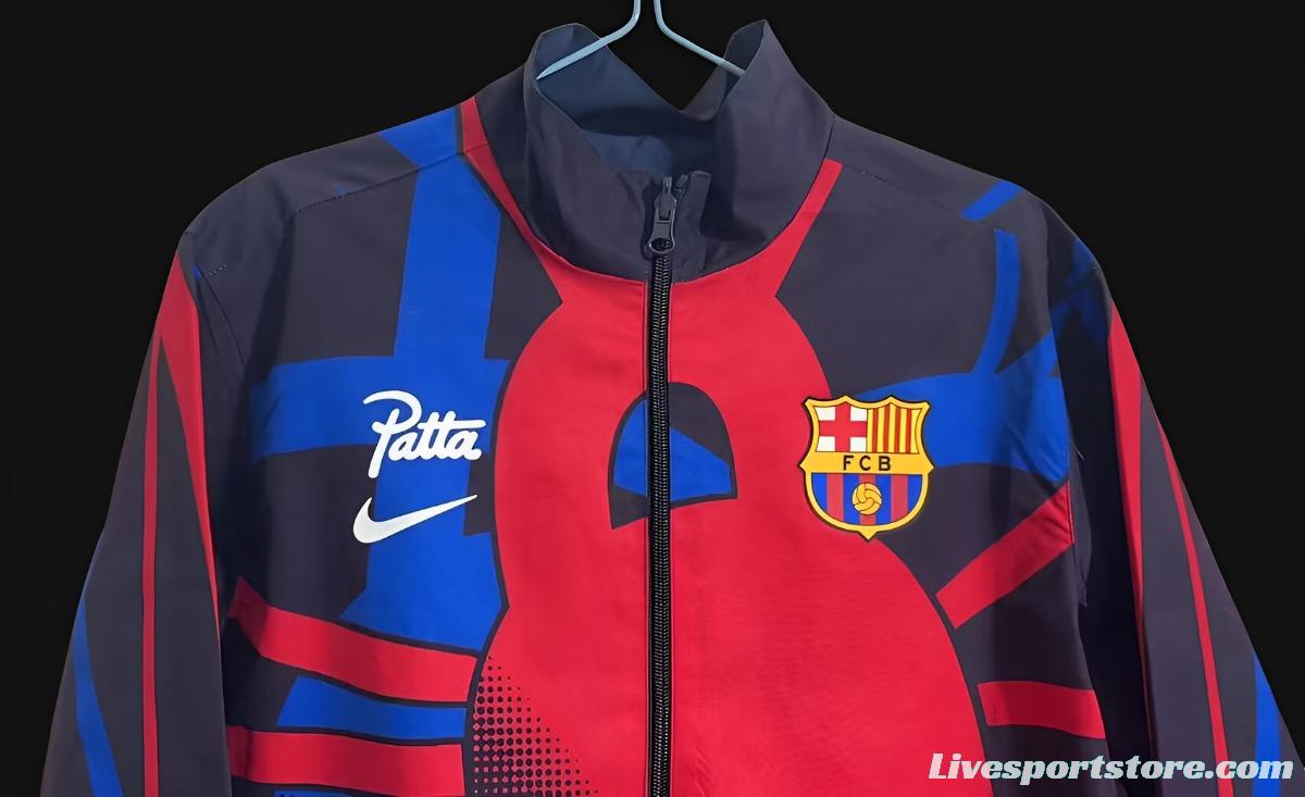 23/24 Barcelona Patta Special Edition Pre-Match Reversible Full Zipper Jacket