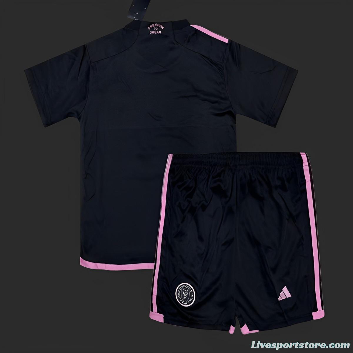 24/25 Kids Inter Miami Away Black Jersey