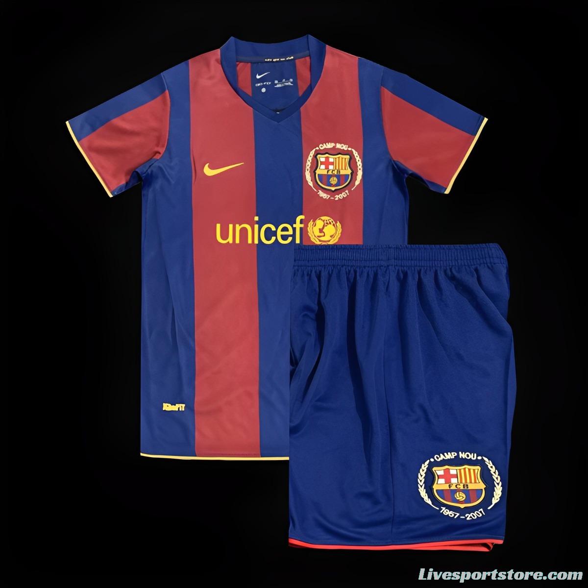 Retro Kids 07/08 Barcelona Home Jersey