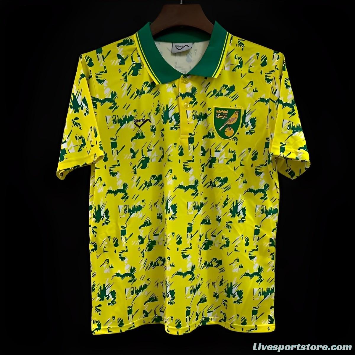 Retro 92/94 Norwich City Home Jersey