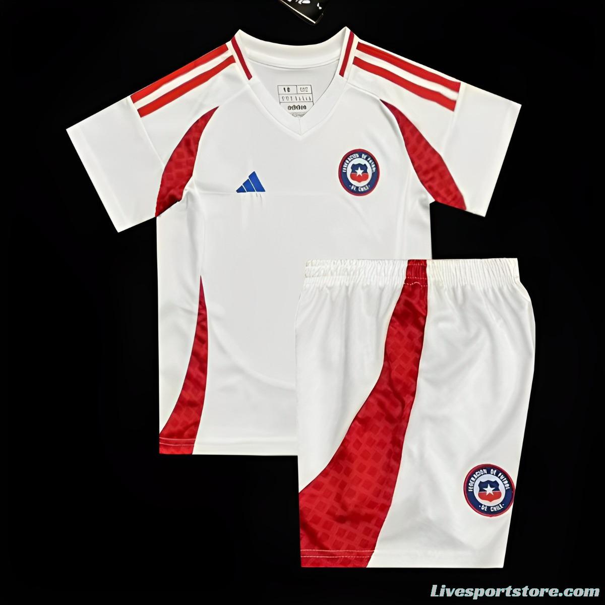 2024 Kids Chile Away White Jersey