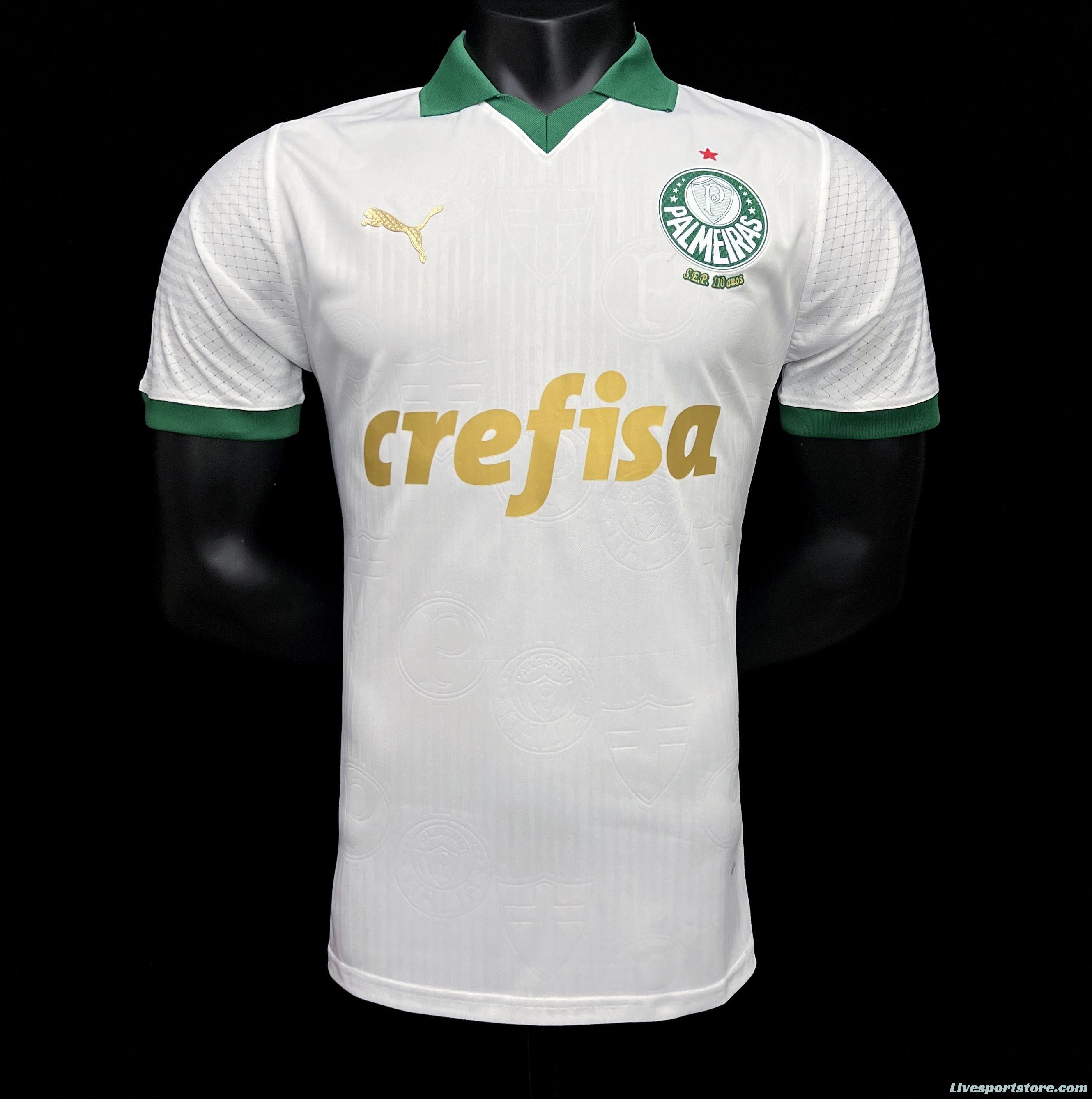 Player Version 24/25 Palmeiras Away White Jersey