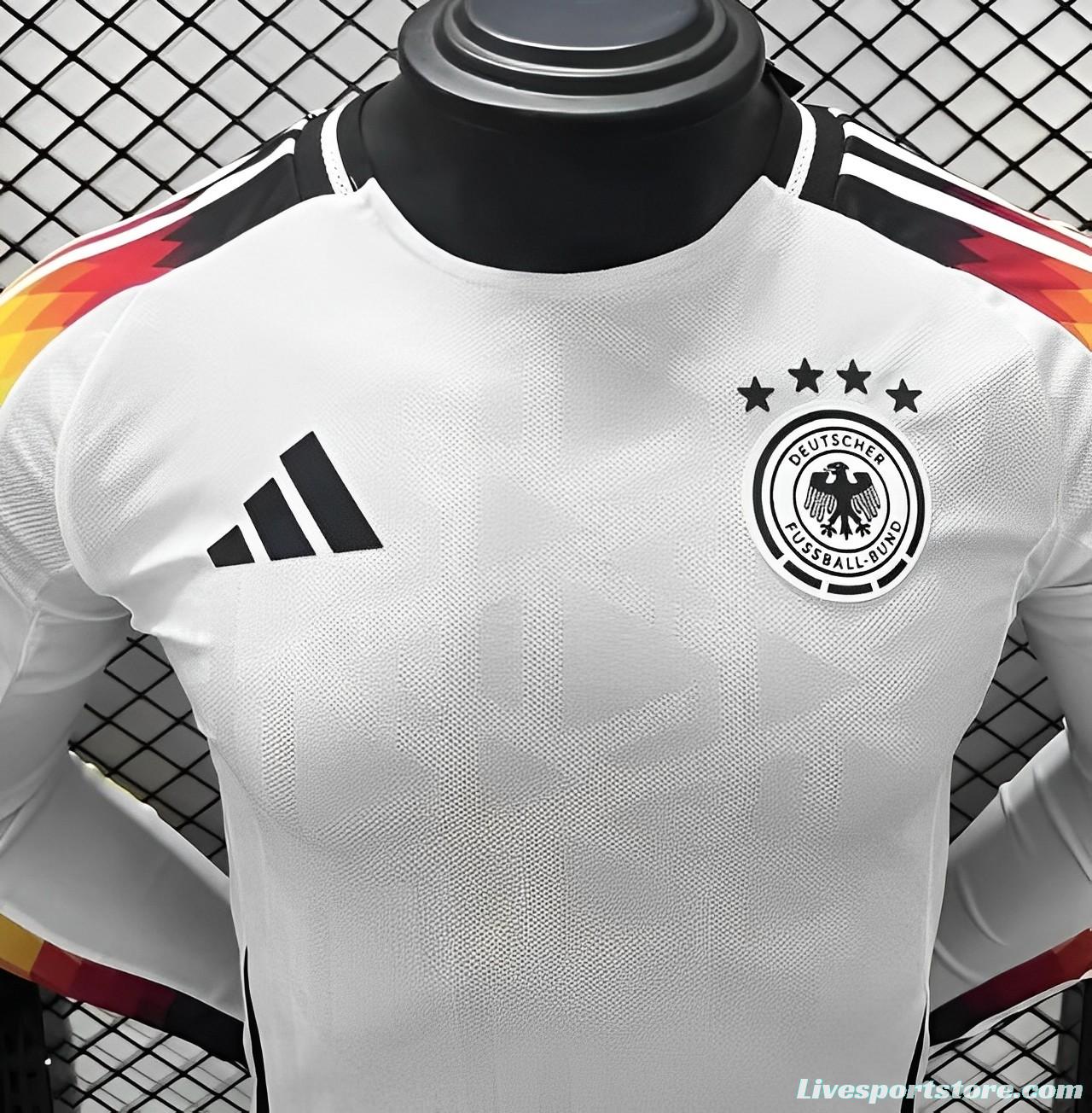 Player Version 2024 Germany Home Long Sleeve Jersey