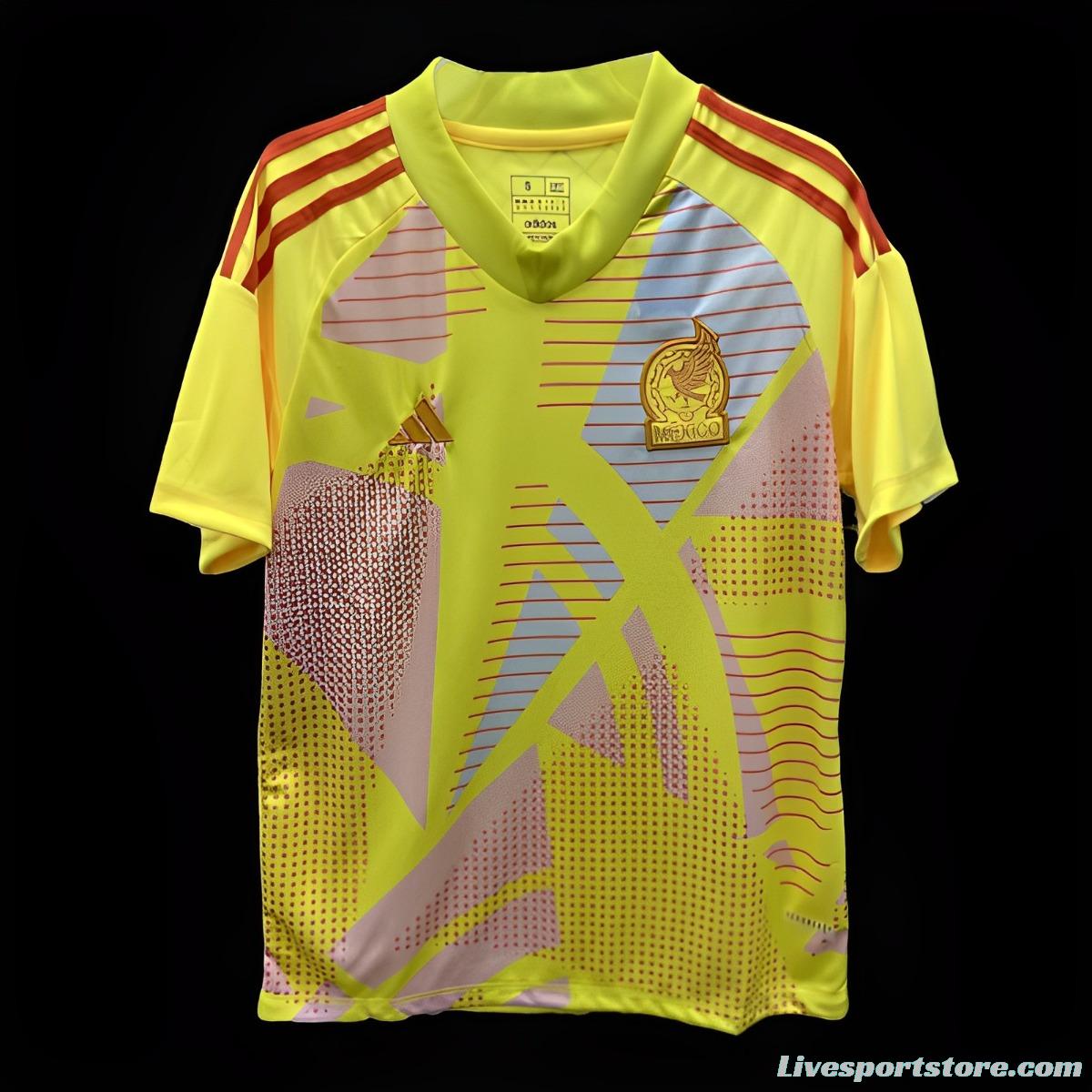 2024 Mexico Yellow Goalkeeper Jersey