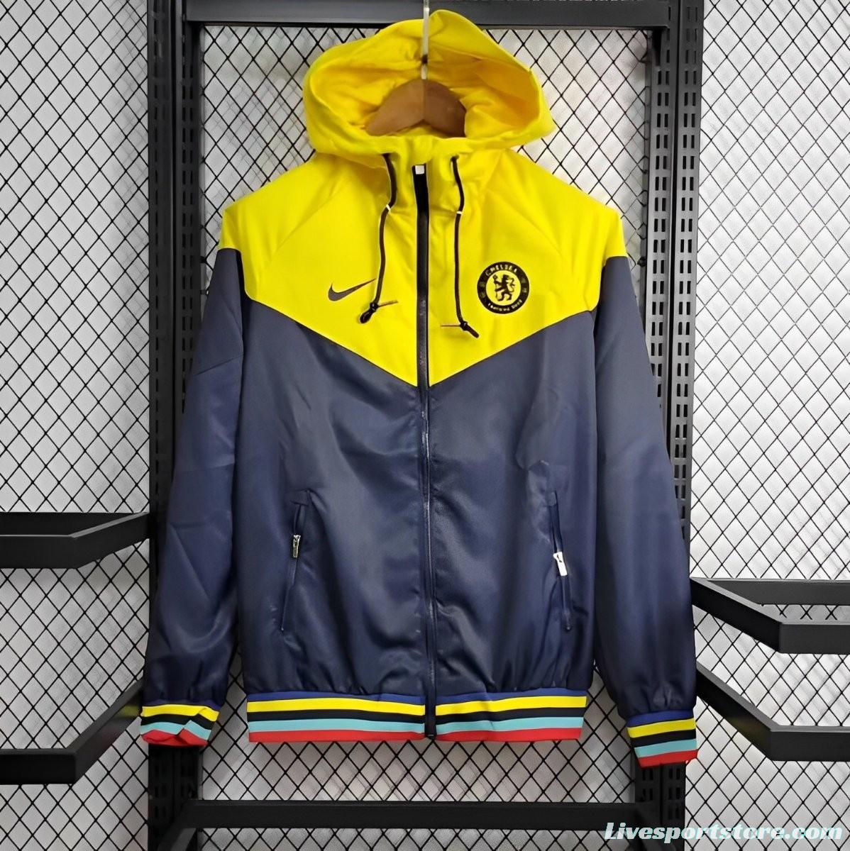 24/25 Chelsea  Navy/Yellow Windbreaker