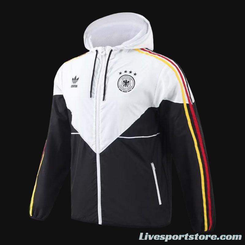 2024 Germany White/Black Windbreaker