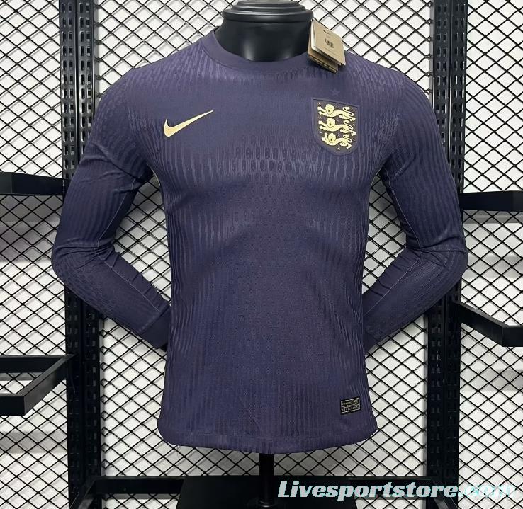 Player Version 2024 England Away Long Sleeve Jersey