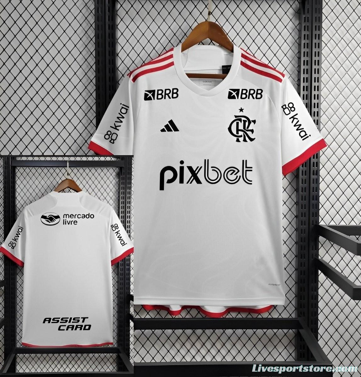 24/25 Flamengo Away White Jersey + All Sponsors