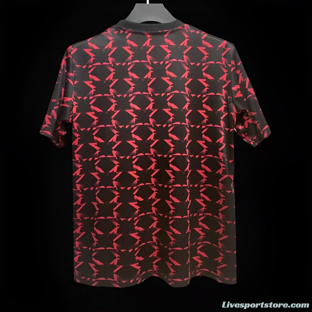 24/25 Manchester United M pattern Red/Black Pre-Match Jersey