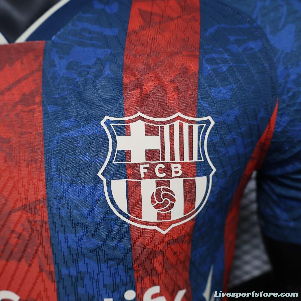 Player Version 24/25 Barcelona Red/Blue Special Jersey