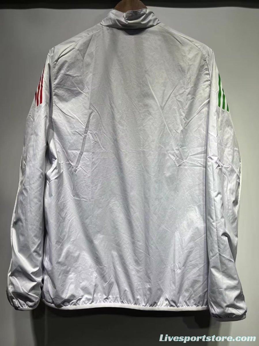 2024 Italy White/Blue Reversible Windbreaker