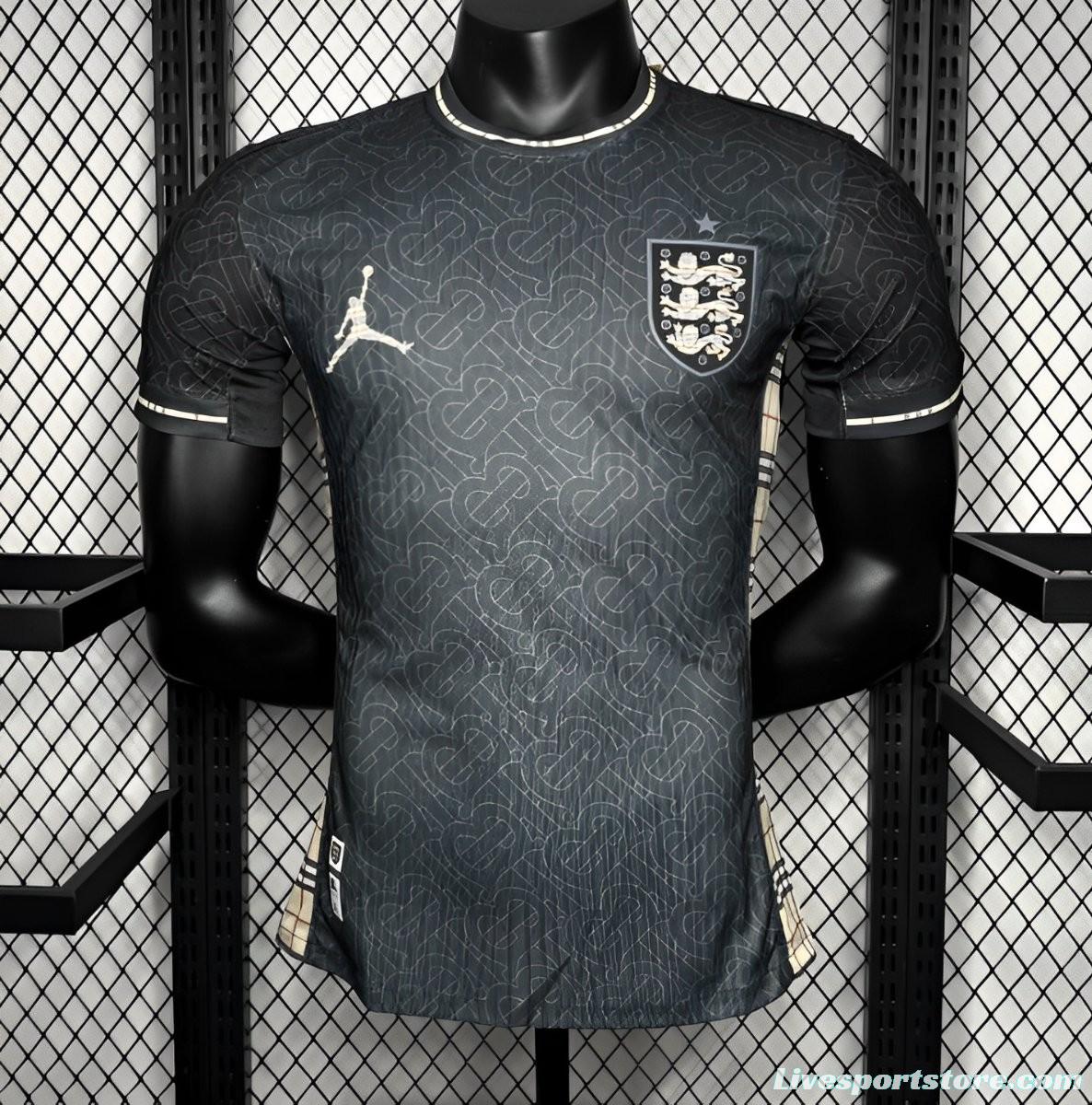 Player Version 2024 England Euro Jordan Black Jersey