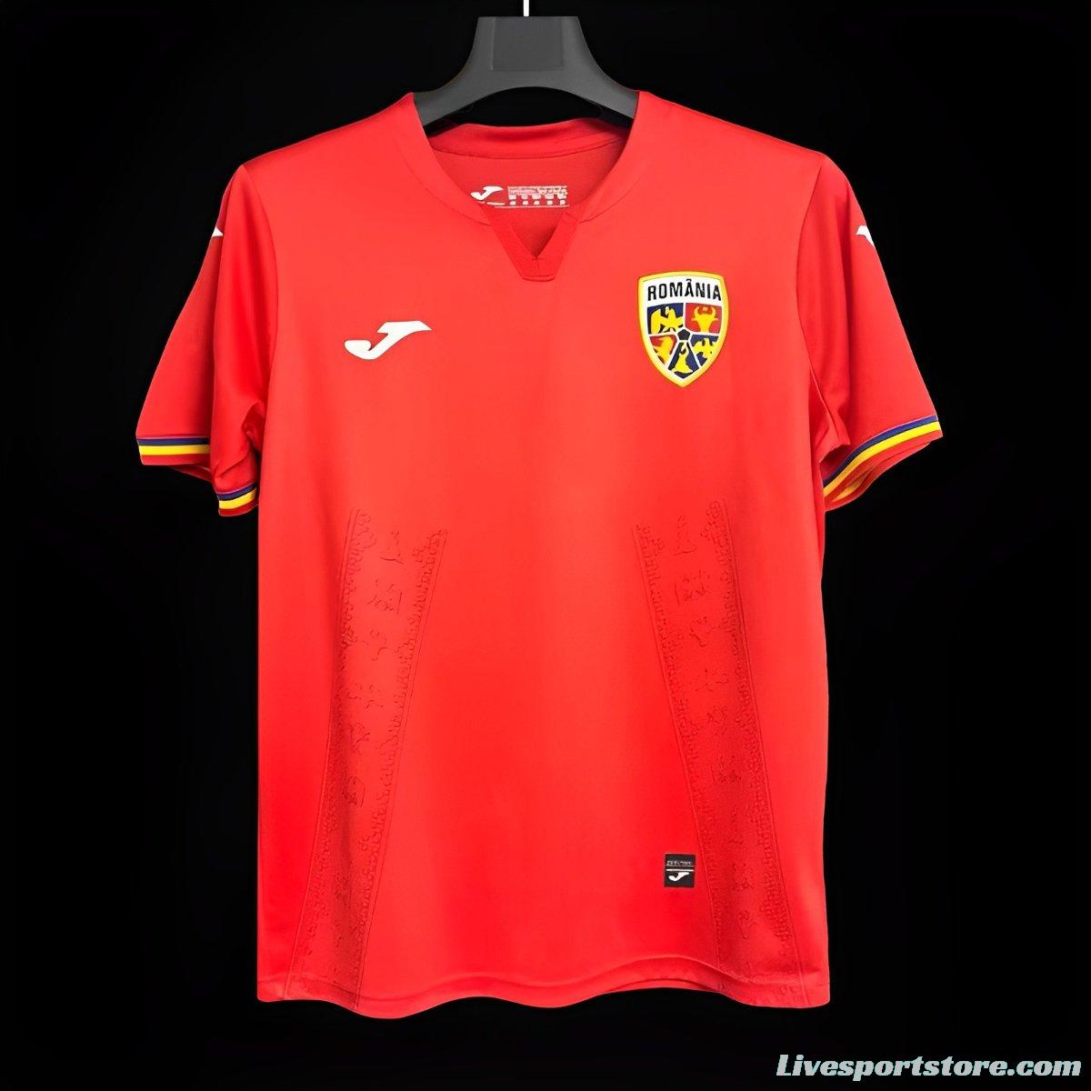 2024 Romania Away Red Jersey