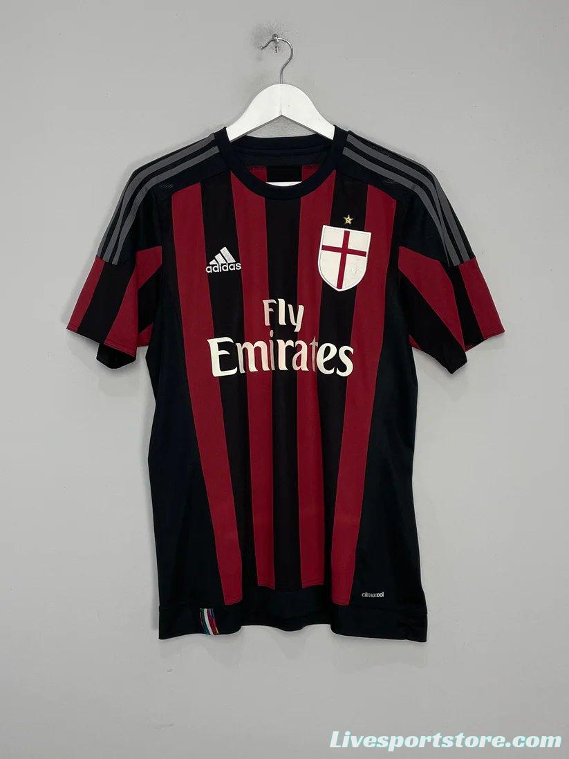 Retro 15/16 AC Milan Home Jersey